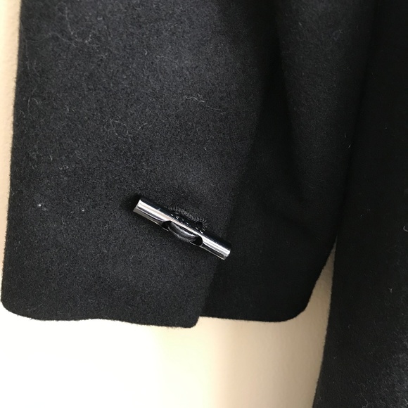 Calvin Klein Women's Wool Blend Black Trench Coat - Picture 6 of 12